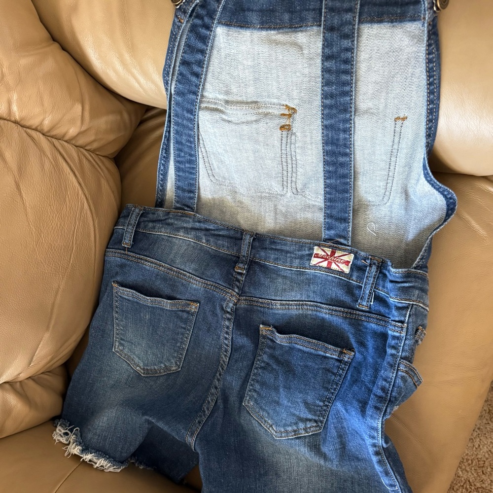 Women’s Machine Jeans Overall Shorts, sz Lg. - Picture 2 of 7